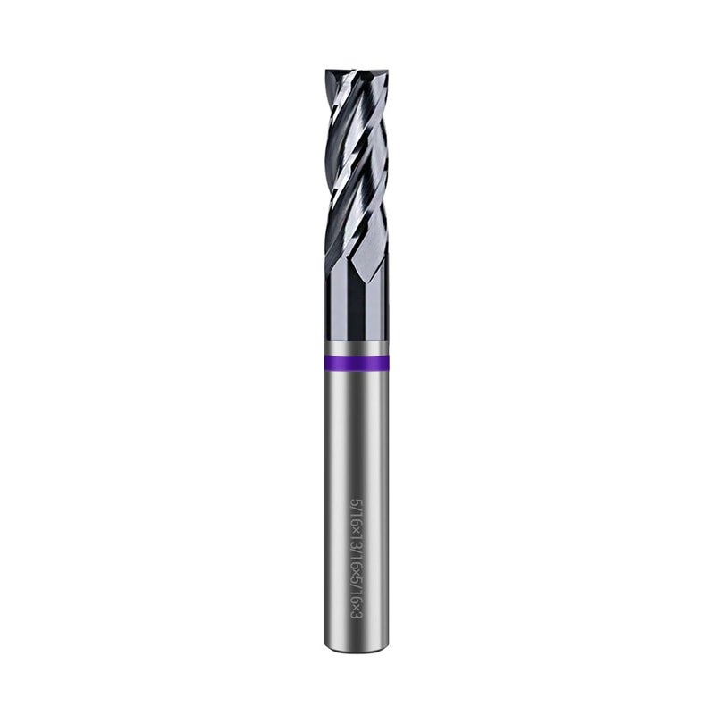 VIERDWIN Carbide Square End Mill - 4 Flute - for Milling Alloy Steels, Hardened Steel, Metal & More – Mill Bits Sets for DIYers & Professionals (5/16" 4T)-1Piece - Image 1